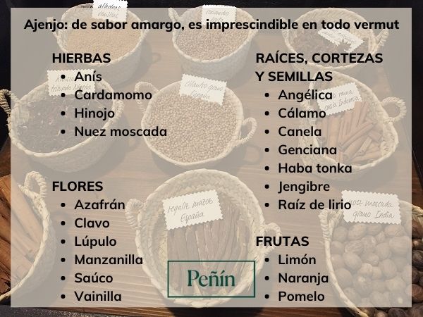 Infografía botánicos vermut